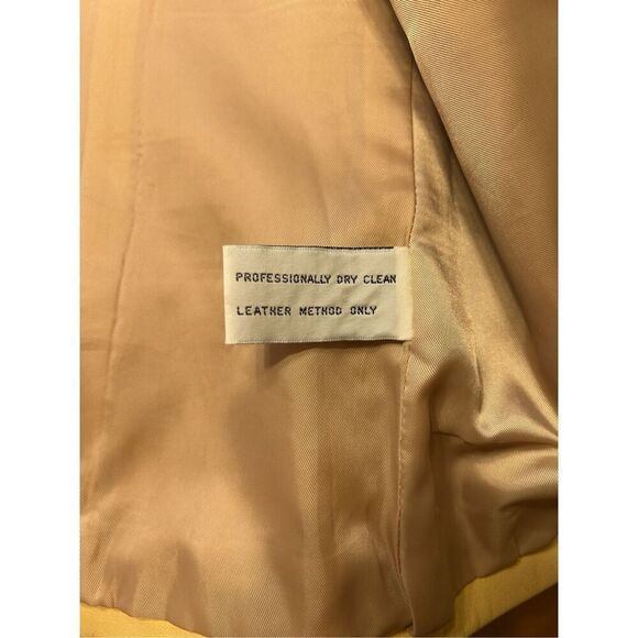 Preston & York women’s Collarless Soft Leather Jacket Size Small Tan - Picture 8 of 10